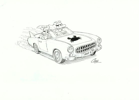 Joaquín Cera | Original drawing – Batmovil Pafman – Cera | Origin Of Comics