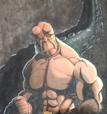 Das - 1 Original colour drawing - Hellboy - Tribute Mike Mignola - 2013 | Catawiki