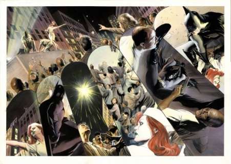 Ross, Alex - JLA: LIBERTY AND JUSTICE Double Page Spread | ComicConnect