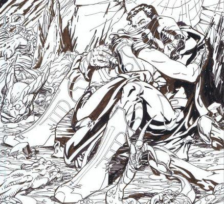 Sears, Bart - 1 Original page - Superman & Wonder Woman - #1 - The New 52 - Futures End | Catawiki