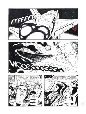 Bonazzi, Germano - 3 Original page - Agenzia Alfa #2 - "I naufraghi dello spazio" - 2013 | Catawiki