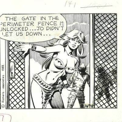 Romero, Enric Badia - 1 Original page - Axa - strip #1498: the mobile - Special strip with two panels - 1983 | Catawiki