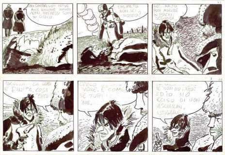 Pratt. Demi planche originale Corto Maltese | BDEnchères