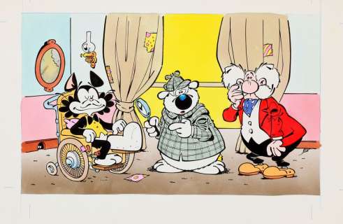 Dupa | Cubitus, illustration à l’encre de Chine et aux… | Millon