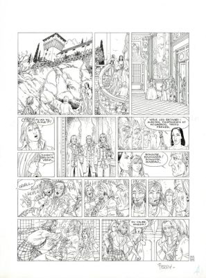 Ferry (Van Vosselen, Fernand) - 1 Original page - Les chroniques de Panchrysia T3 - Les Statues - 1997 | Catawiki
