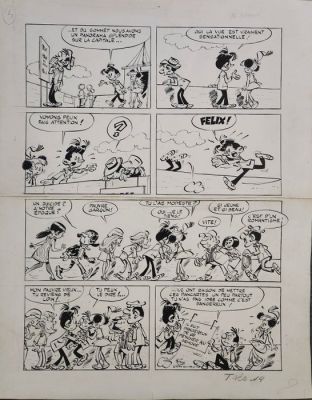 Dino Attanasio et André Franquin - 1 Original page - Modeste & Pompon | Catawiki
