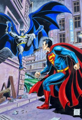 Della Monica, Raffaele - 1 Original colour drawing - Batman vs Superman - 2026 | Catawiki