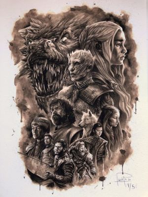 Juapi Coffee Artist - 1 Original colour drawing - Game of Thrones - 2021 | Catawiki