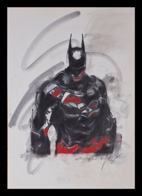 Emma Wildfang - 1 Médias mixtes sur panneau pour artiste – acrylique, pigment, encre - Original artwork "Batman" - Iconic Memories - 2018 | Catawiki