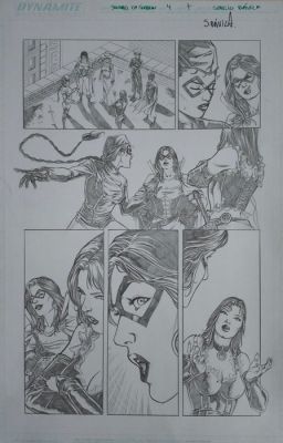 Sergio Dávila (Pencil) Original page - Swords of Sorrow - Swords of Sorrow #4, Page 7