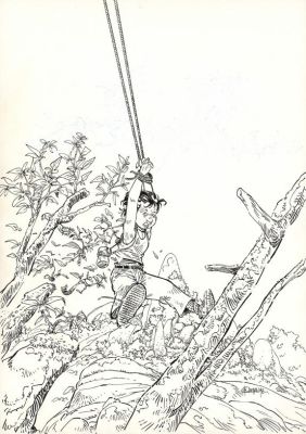 Marc N’guessan | Illustration originale - L’Éveil - Petit d’homme | Daniel Maghen