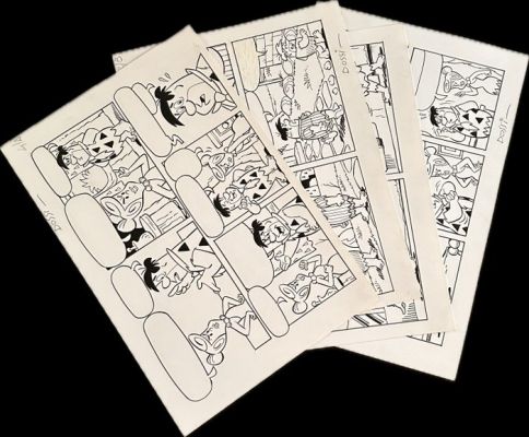 Dossi, Sandro - 4 Original page - The Flintstones - Guida al risparmio - 1998 | Catawiki