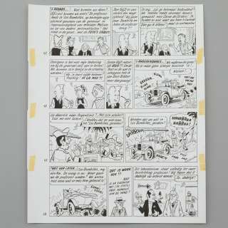 Jozef Van Hove (Pom) (1919-2014) | De Barbier van Bombilla. Originele tekenplaat van de 13de pagina uit het verhaal. Totaal van 4... | Bernaerts