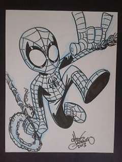 Giarrusso, Chris - 2x original Design  - Spider-Man + Green Lantern  - Mini Marvel ultimate