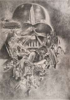 Sanjulian - Star Wars “The Empire Strikes Back” Original Pencil