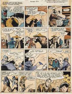 Eddy PAAPE 1920-2012 Valhardi - Tome 15 Jean Valhardi et les êtres de la forêt Encre de Chine, aquarelle, gouache de correc...