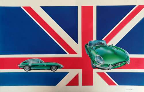 Grande illustration originale ‘Jaguar‘ réalisée par Christian DENAYER