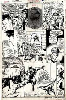 Barry Windsor Smith, George Klein - Daredevil #51 P 15 (Great Daredevil & Captain America Page!) 1968