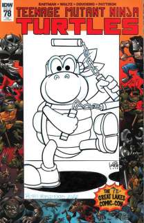 Steve Lavigne - Tmnt #78 Great Lakes Comic Con Sketch Variant - Ninja Turtle Yoshi - Signed 2022 - with Coa Issue 78