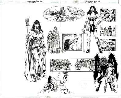 Andy Lanning, Phil Jimenez | Wonder Woman Secret Files #3 Dps (Over 45 Characters Drawn!) 2002 | Romitaman