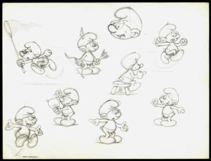 Studio Peyo | Original sketched page  - The Smurfs  - (1995) | Catawiki