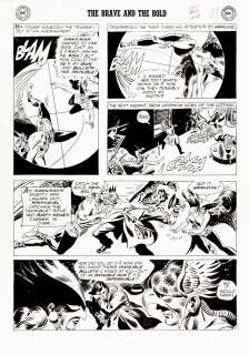 Joe Kubert - Brave And the Bold #44 P 11 (Hawkman & Hawkgirl Pre-Issue #1 Hawkman Battle!) Large Art -1962