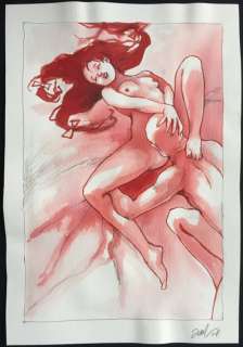 Jung | Dessin érotique signé  - Frôlements | Catawiki