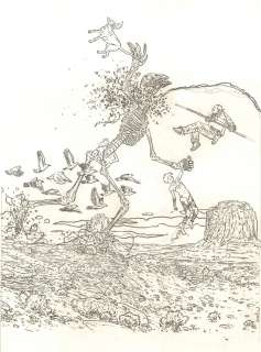 Geof Darrow - Shaolin Cowboy back Cover - also published in Lead Poisoning - Pencils - Image size 17 x12 Inches