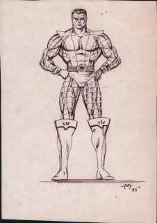 Michael Bair | Colossus Full Figure Commission - Signed - 1985 | Anthony’s Comic Book Art