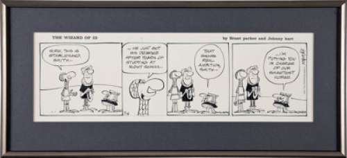 Brant Parker Wizard of Id Daily Comic Strip Original Art dated 7-4-72 (Publishers Newspaper Syndicate, 1972). - | Heritage