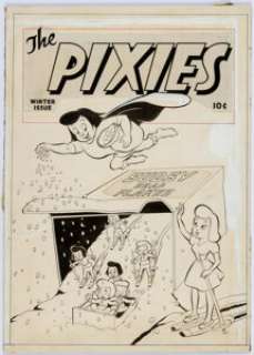The Pixies #1 Cover Original Art (Magazine Enterprises, 1946). An unknown artist, working in a style extremely - | Heritage
