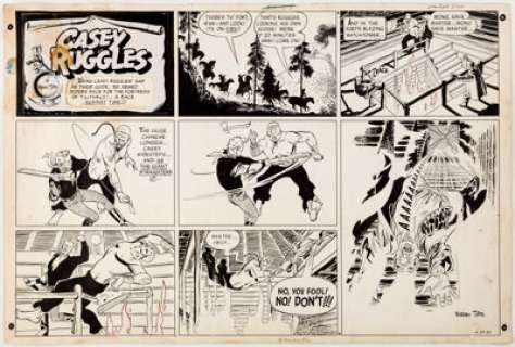 Warren Tufts Casey Ruggles Sunday Comic Strip Original Art dated 4-23-50 (United Feature Syndicate, 1950). - | Heritage