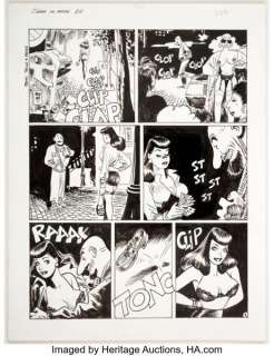 Jordi Bernet El Jueves #833 "Clara ...de Noche [Clara ...at Night]" Complete 2-Page Story Original - | Heritage