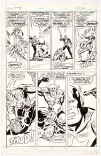 Herb Trimpe and Fred Kida Captain Britain #16 Story Page 5 Captain America Original Art (Marvel UK, 1977). - | Heritage