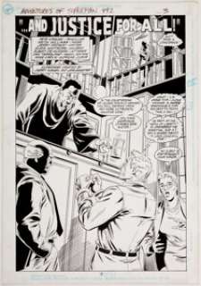 Peter Krause and Keith Williams Adventures of Superman #492 Splash Page 3 Original Art (DC, 1992)....