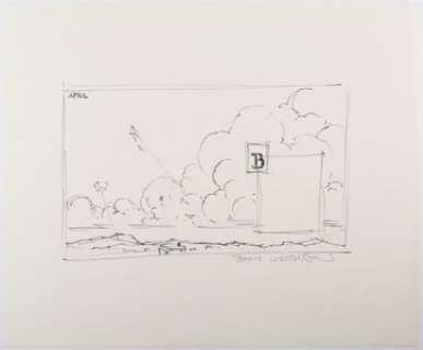 Bernie Wrightson Cycle of the Werewolf April Plate Preliminary Illustration Original Art (Land of Enchantment, 198... | Heritage