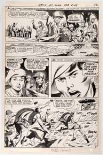 Joe Kubert and Jack Abel Our Army At War #189 Story Page 11 Sgt. Rock Original Art (DC, 1968).... | Heritage