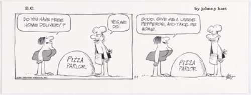 Johnny Hart B.C. Daily Comic Strip Original Art dated 9-9-91 (Creators Syndicate, 1991).... | Heritage