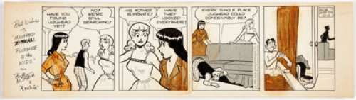 Bob Montana Archie Daily Comic Strip Original Art dated 10-2-58 (King Features Syndicate, 1958).... | Heritage