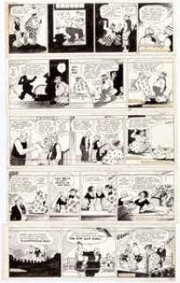 Frank Willard Moon Mullins Daily Comic Strip Original Art Group of 5 (News Syndicate, 1936).... (Total: 5 Original Art) | Heritage