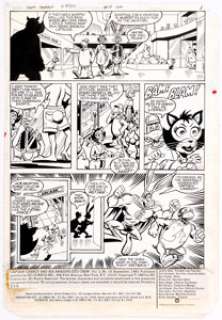 Rick Hoberg and Larry Houston Captain Carrot and His Amazing Zoo Crew #19 Pages 1, 4, 8, and 9 Original Art (DC, 1... (Total: 4 Original Art) | Heritage