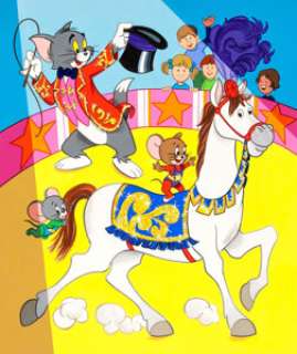 Whitman Artist Tom and Jerry At The Circus Frame-Tray Puzzle #4552 Original Art (Whitman, c. 1960s)....