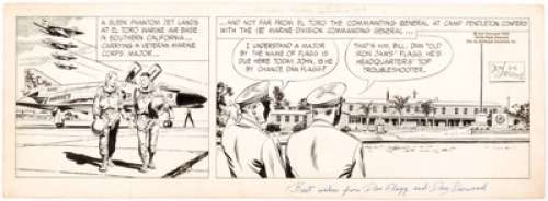 Don Sherwood Dan Flagg Daily Comic Strip Original Art, dated 9-6-63 (McNaught Syndicate, 1963)....