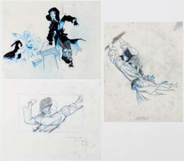 Christian Gossett Red Star #9 and V2#1 Panel Pages Original Art Group of 5 (Archangel Studios, c. 2000-03)....