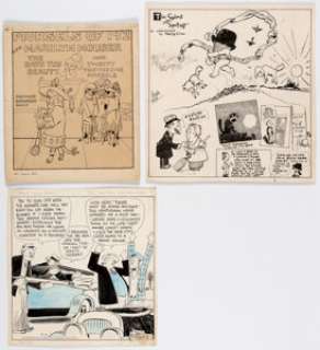 Franklin Collier and Others The Spirit of Spring and Additional Jazz-Age Comics and Gags Original Art Group of 3 (... (Total: 3 Original Art)
