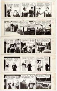 Harold Gray Little Orphan Annie Daily Comic Strip Original Art Group of 5 (News Syndicate Co., 1958).... (Total: 5 Original Art) | Heritage