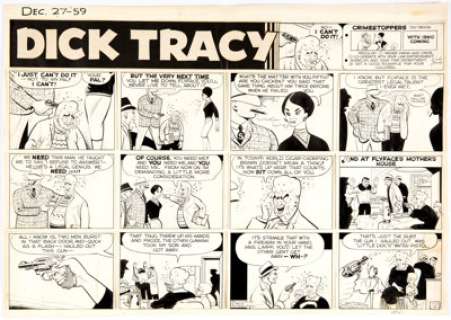 Chester Gould Dick Tracy Sunday Comic Strip Original Art dated 12-27-59 (Chicago Tribune Syndicate, 1959).... | Heritage