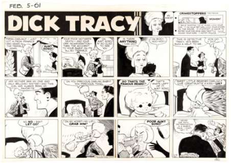 Chester Gould Dick Tracy Sunday Comic Strip Original Art, dated 2-5-61 (Chicago Tribune Syndicate, 1961).... | Heritage