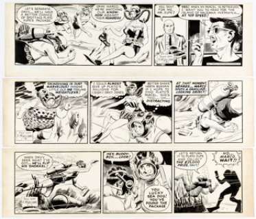 Al McWilliams Davy Jones Daily Comic Strip Original Art Group of 3 (United Feature Syndicate, 1962).... (Total: 3 Original Art)