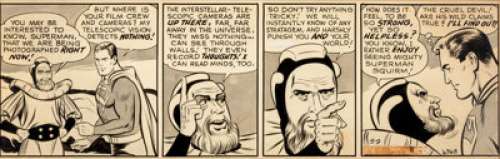 Curt Swan Superman #6368 Daily Comic Strip Original Art dated 5-9-59 (DC/McClure Syndicate, 1959).... | Heritage